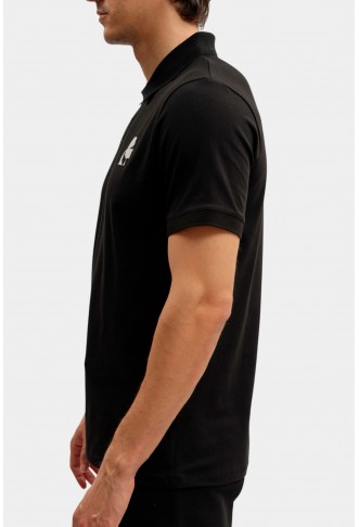 karl lagerfeld  logo polo shirt - black