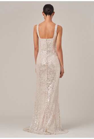 CHANCERY JOSIANE GOWN - champagne sequins