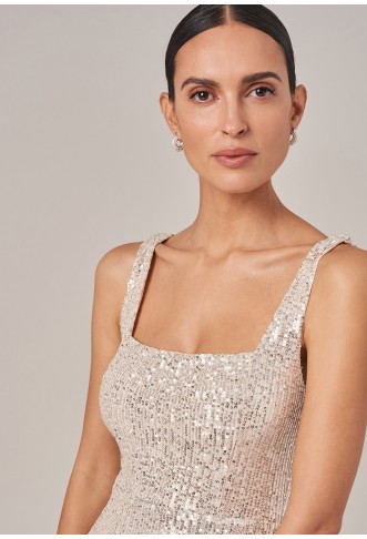 CHANCERY JOSIANE GOWN - champagne sequins