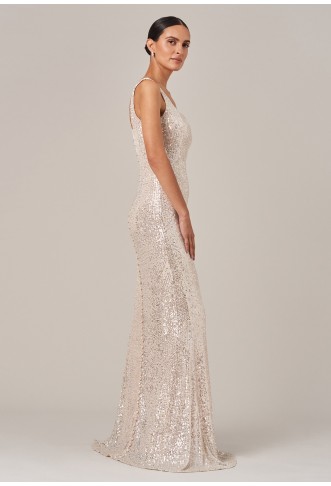 CHANCERY JOSIANE GOWN - champagne sequins