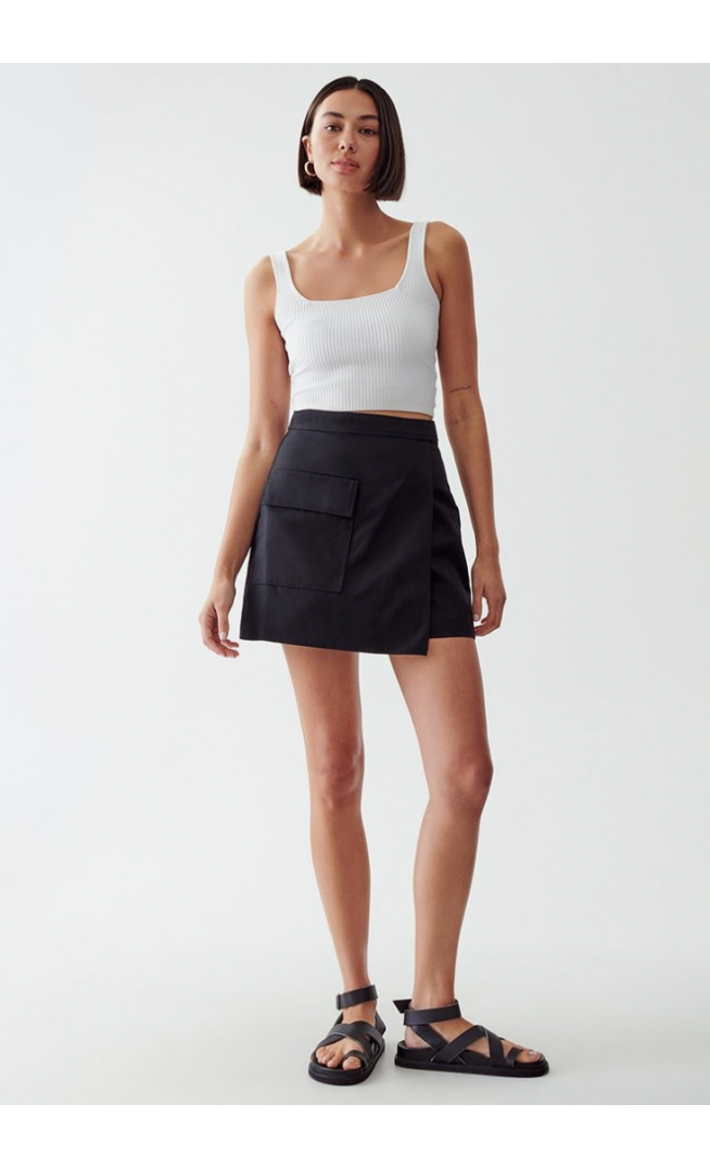CALLI TRAVIS MINI - Mini skirt - black