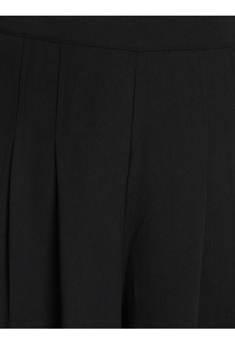 Willa Wide leg Pleat-Front Pants 'Prince' in Black