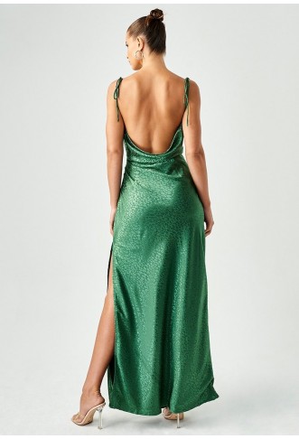 BWLDR X KRISTINA - Maxi dress - emerald leopard print
