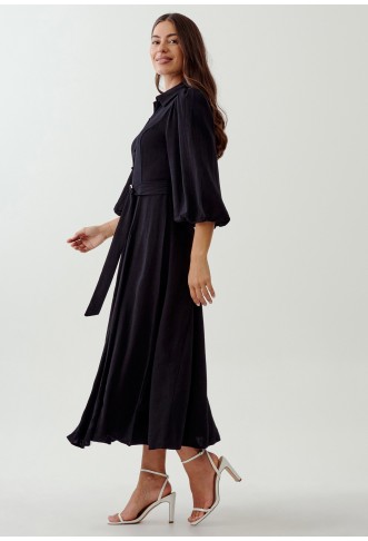 TUSSAH SEONA MIDI - Shirt dress - black
