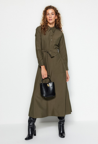 Trendyol Khaki Maxi Dress