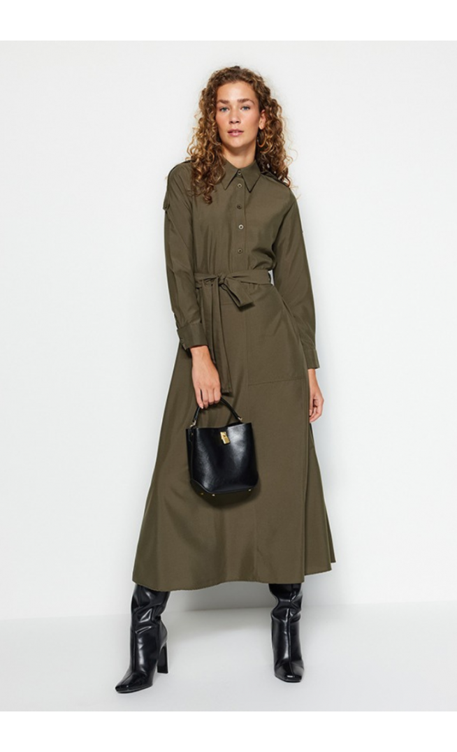 Trendyol Khaki Maxi Dress