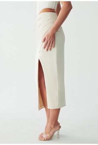 BWLDR DAKOTA - Pencil skirt - ecru