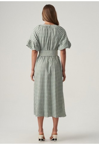 THE FATED PASCAL MIDI - Day dress - sage gingham