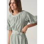 THE FATED PASCAL MIDI - Day dress - sage gingham