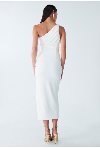 BWLDR WALKER MIDI DRESS - white