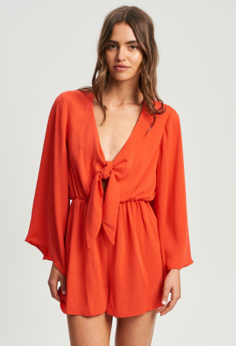 Tussah Nella Playsuit Coral