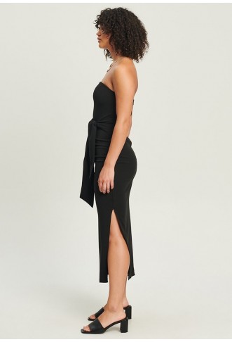 CALLI BRON MIDI - Shift dress - black