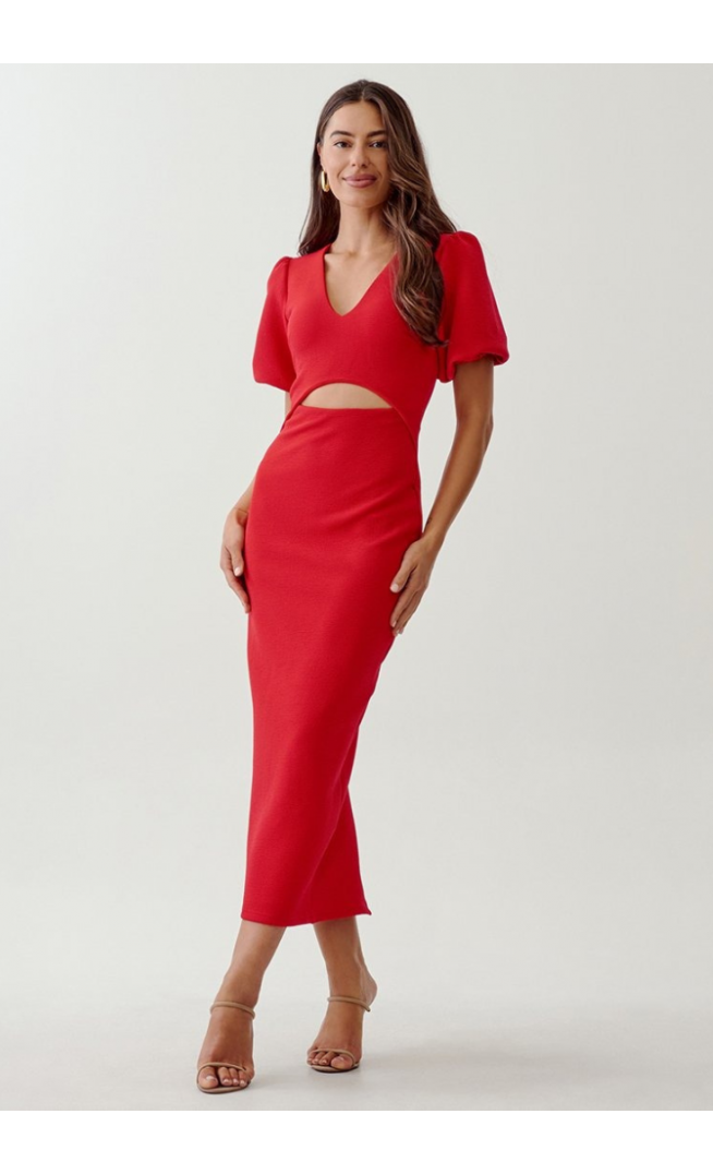 TUSSAH JAYNA MIDI - Shift dress - red
