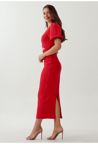 TUSSAH JAYNA MIDI - Shift dress - red