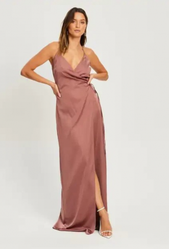 CHANCERY Wrap Dress - Dusty...