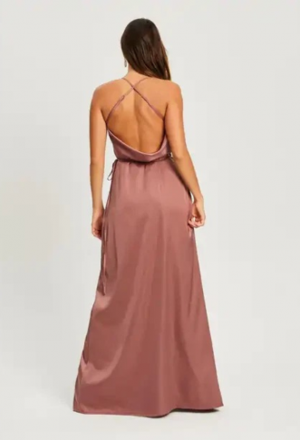 CHANCERY Wrap Dress - Dusty Rose