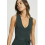 TUSSAH  Jade Knit Midi Dress - Emerald