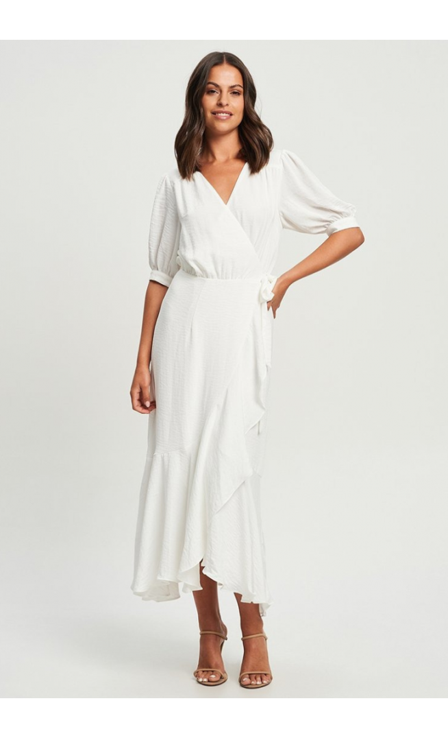 TUSSAH ELENA WRAP - Maxi dress - white
