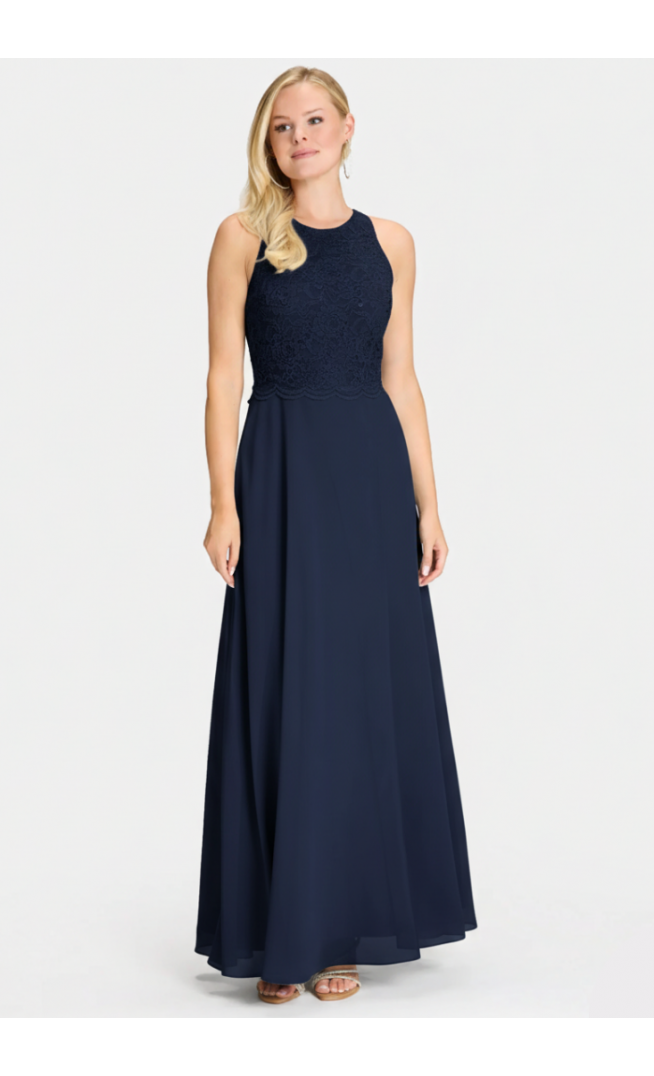 Swing Evening Dress - Navy Blue