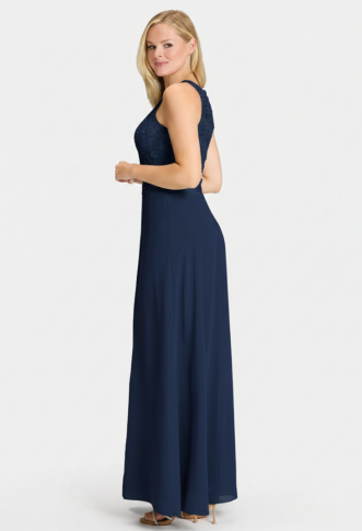 Swing Evening Dress - Navy Blue