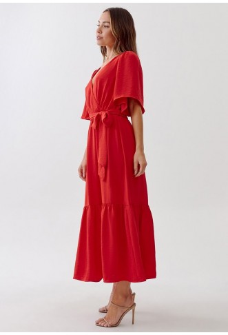 TUSSAH ZURI MIDI - Day Dress - Red