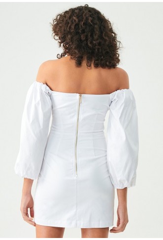 BWLDR LATTE - Shift Dress - White