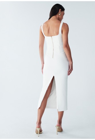 BWLDR ADI MIDI - Shift Dress - White