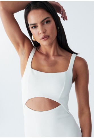 BWLDR ADI MIDI - Shift Dress - White