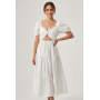 The Fated Midi Dress - White