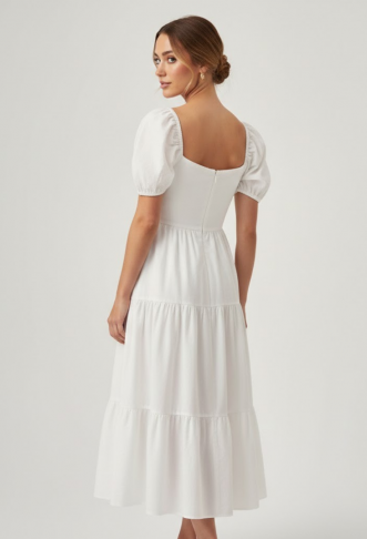 The Fated Midi Dress - White