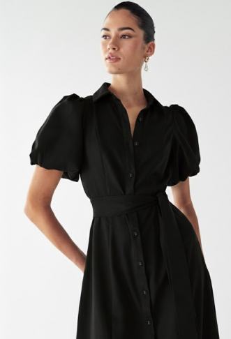 WILLA ARIANE - Shirt Dress - Black