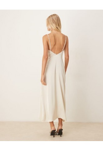 Vila Satin Cowl Neck Cami Maxi Dress