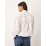 ASOS DESIGN Gathered Shirt With Shoulder Pads