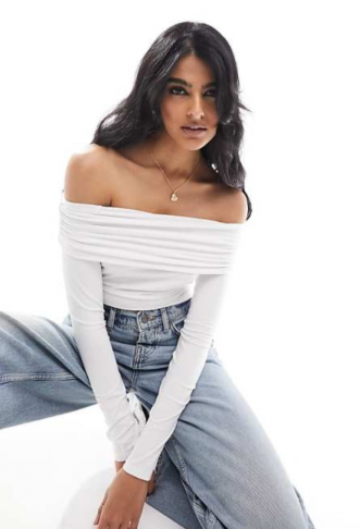 ASOS DESIGN slinky bardot...