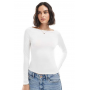 Monki long sleeve boat neck top