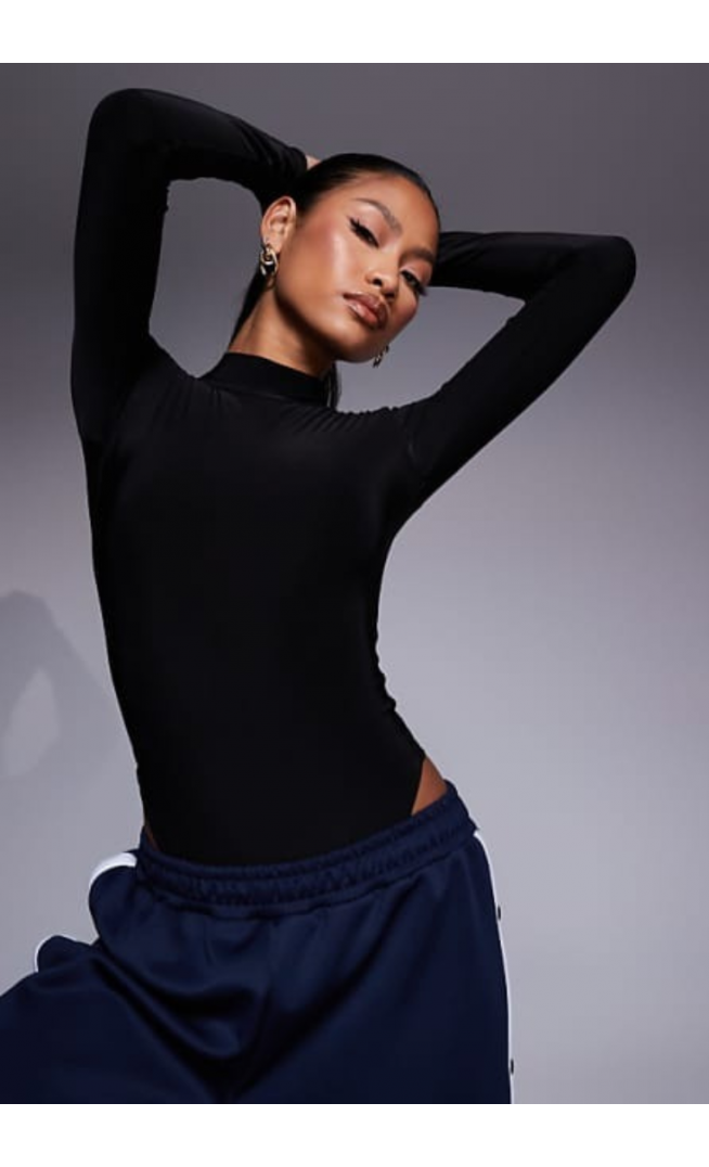 ASOS DESIGN double layer slinky bodysuit