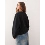 COLLUSION Unisex boxy sweatshirt in black