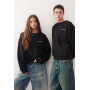 COLLUSION Unisex boxy sweatshirt in black