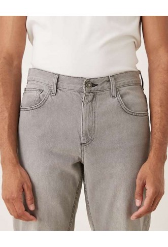 ASOS DESIGN tapered jeans in washed grey