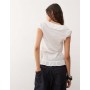 COLLUSION frill front blouse in white