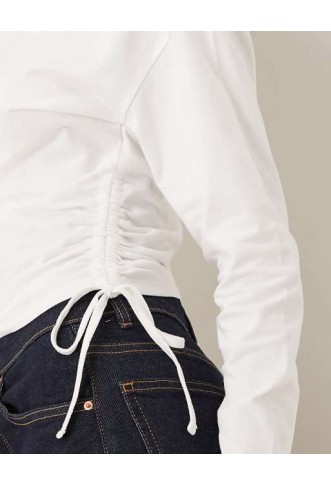 ASOS DESIGN long sleeve tie side top