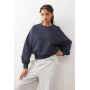Weekday oversized boxy fit sweatshirt in navy