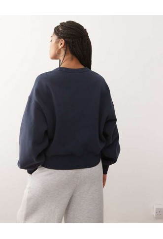 Weekday oversized boxy fit sweatshirt in navy