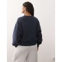 Weekday oversized boxy fit sweatshirt in navy