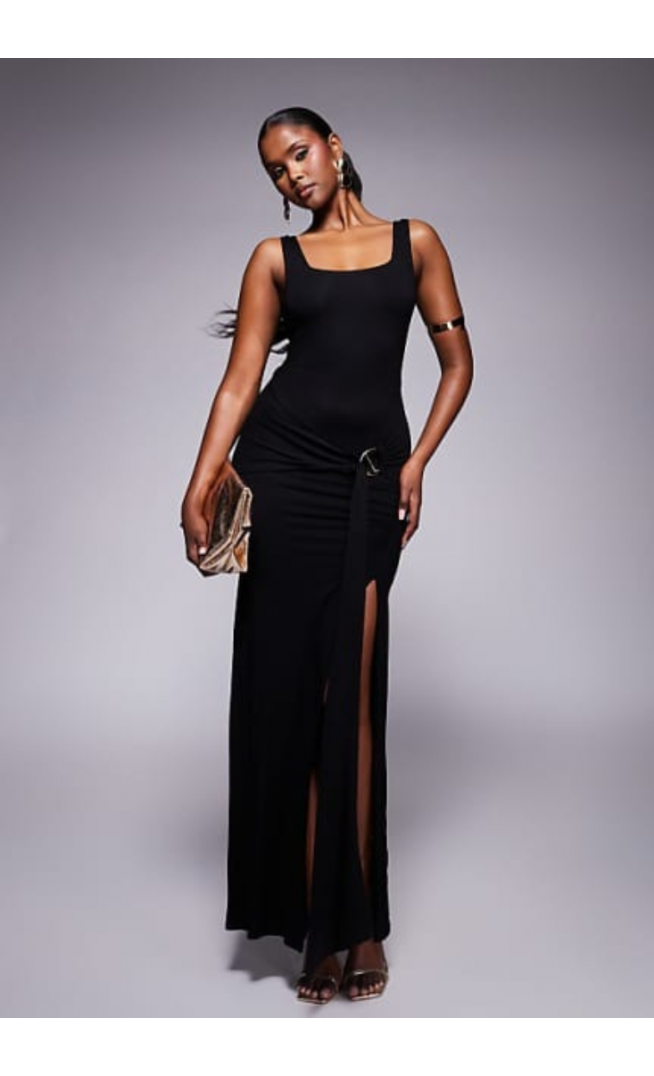 ASOS DESIGN square neck maxi dress