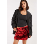 ASOS DESIGN large sequin mini skirt in red