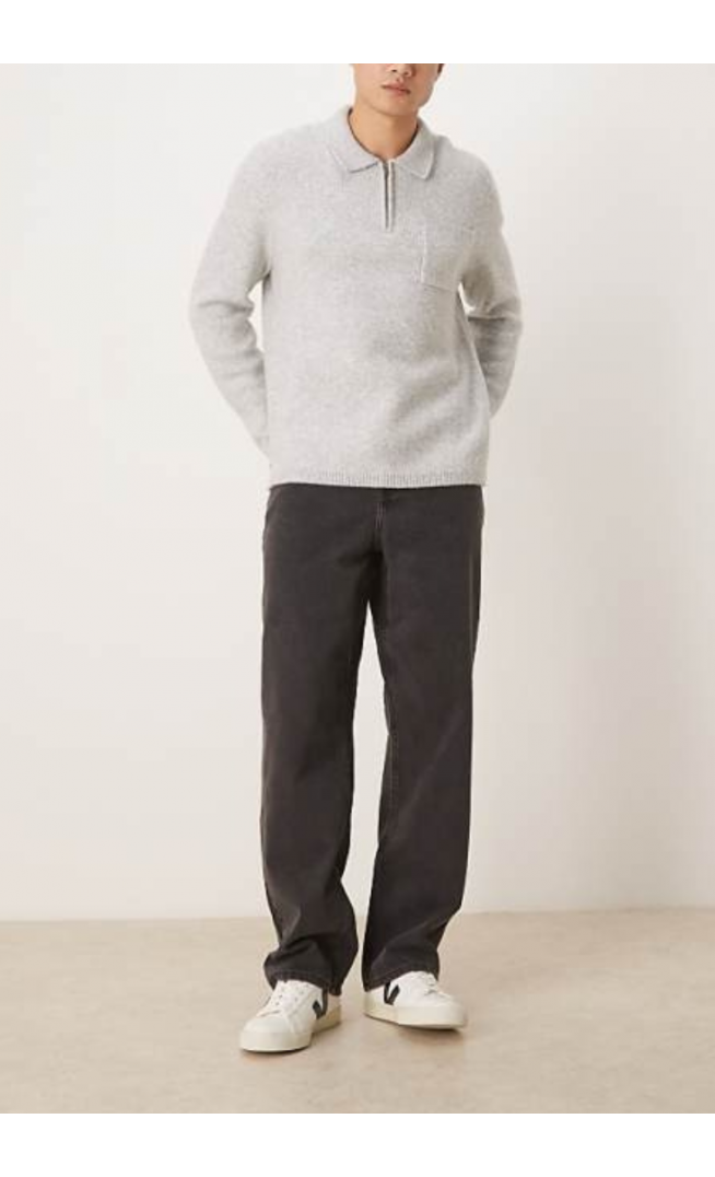 ASOS DESIGN baggy jeans in washed black