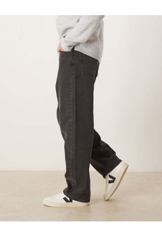 ASOS DESIGN baggy jeans in washed black