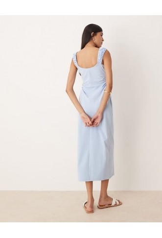 ASOS DESIGN midi dress in baby blue