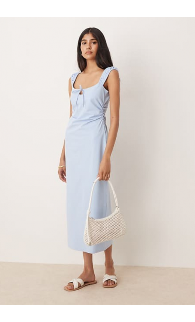ASOS DESIGN midi dress in baby blue
